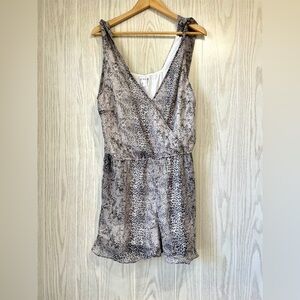 Venus Animal Print Romper Tie shoulders Size 12 LNC